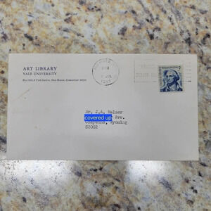 Vintage Yale University mail piece from the Art Library Stationary History Piece